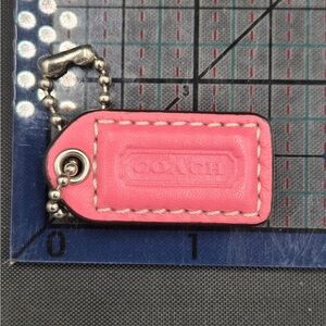 Coach Pink Leather Mini Hang Tag